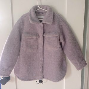 Zara Kida Girl’s Sherpa Shacket - Lilac